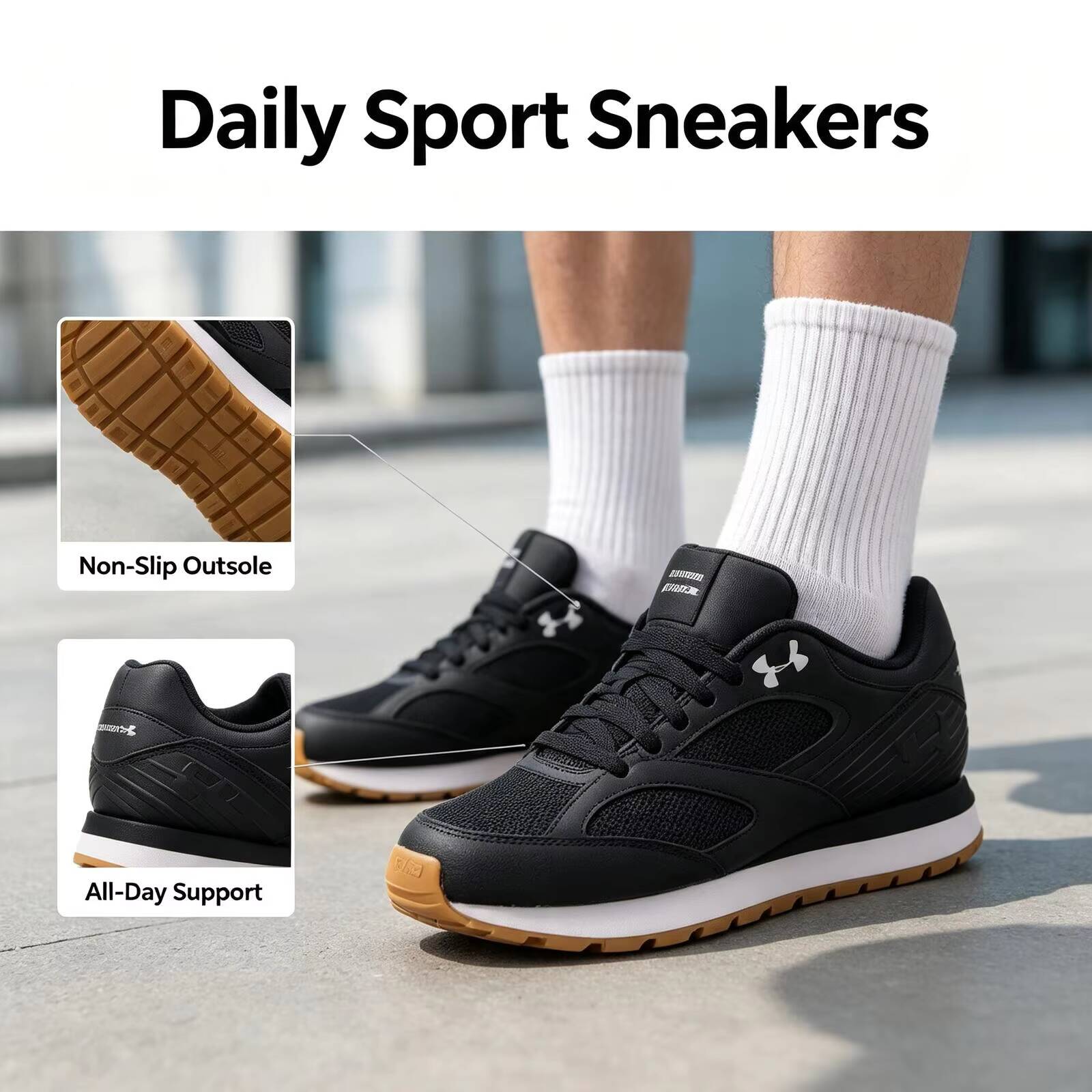 Новые мужские кроссовки Under  – обзор и цена Air Cushion Jogger Shoes Men