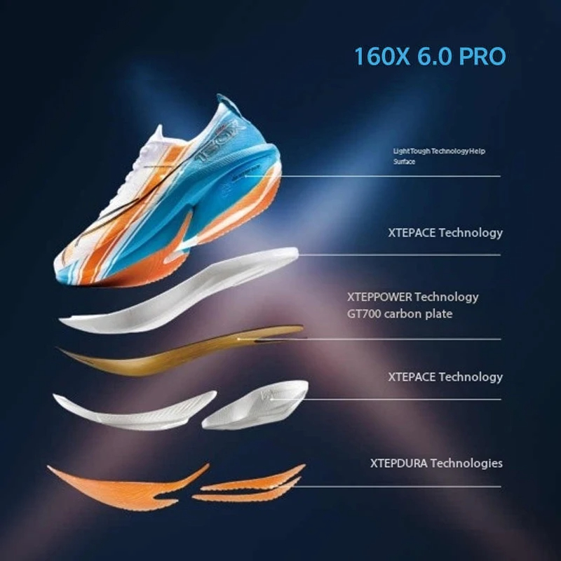Xtep 160X 6,5 PRO кроссовки дл – обзор и цена Carbon Plate Marathon Racing Shoes